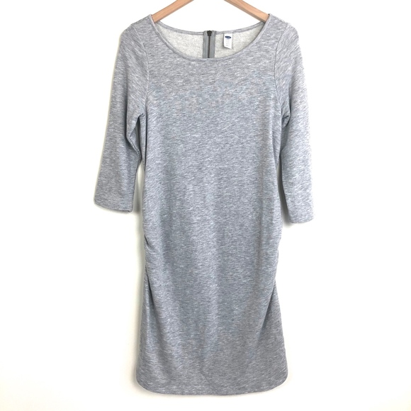 OLD NAVY Heather Grey Maternity Fleece Midi Dress - Picture 2 of 5